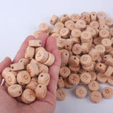 Round 26 English Letters Beech Bead DIY Pacifier Chain – Stylish Gifts — 1