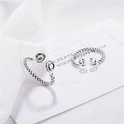 Retro woven twisted magic hoop ring – Small Gift Ideas — 1