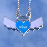 Hip Hop Metal Angel Demon Letter Pendant Necklace – Jewelry Gift Ideas — 2