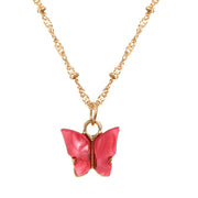 Sweet Acrylic Butterfly Pendant Necklace Simple – Jewelry Gift Ideas — 3