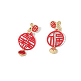 Red New Year Earrings Spring Festival Sterling – Thoughtful Gifts — 10