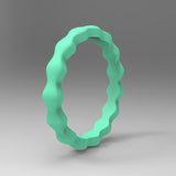 Wave pattern 3mm silicone ring – Everyday Gifts — 4