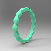 Wave pattern 3mm silicone ring – Everyday Gifts — 4