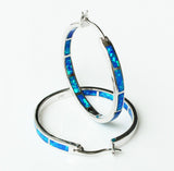 Bluewhite fire opal earrings – Holiday Gift Ideas — 5
