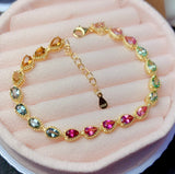 Rainbow Faux Natural Candy Tourmaline Bracelet – Jewelry Gift Ideas — 1