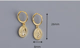100% 925 Golden earrings sterling silver earrings – Practical Gifts — 5