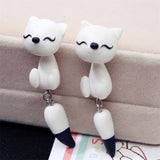 Animal Soft Clay Earrings Cute Cartoon Handmade – Thoughtful Gifts — 11