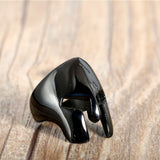 Stainless Steel Titanium Three-color Helmet Ring – Useful Gifts — 8