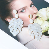 Big Exaggerated Tassel Earrings Leaf-Shaped – Holiday Gift Ideas — 2