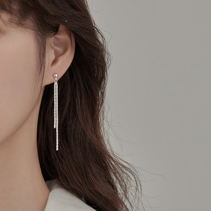 Fine Tassel Ear Wire Female Tide Niche – Gifts for Her — 1