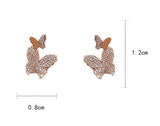 Micro Inlaid Butterfly Stud Earrings French Earrings – Gifts for Her — 2
