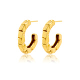 Titanium Steel Irregular Cube C- Shaped Earrings – Stylish Gifts — 4