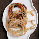 Natural Xinjiang Golden Silk Jade 108 Beads – Jewelry Gift Ideas — 6