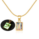 26 Letter Square Necklace Colorful Shell Luminous – Jewelry Gift Ideas — 13