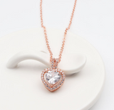 Women's Simple Personality Crystal Heart Necklace – Jewelry Gift Ideas — 1