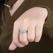Fashion Women's Geometric Diamond Bronze Ring – Stylish Gifts — 1