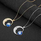 Moon Blue Sky White Cloud Resin Transparent – Jewelry Gift Ideas — 1