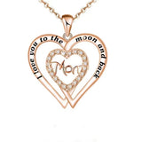 Double Love Necklace MOM Diamond – Jewelry Gift Ideas — 3