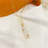 Fashion Jade Inlaid Bamboo Knot Necklace – Jewelry Gift Ideas — 5