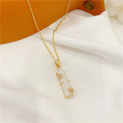 Fashion Jade Inlaid Bamboo Knot Necklace – Jewelry Gift Ideas — 5