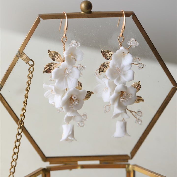 Women's Ceramic Flower Earrings – Gifts for Her — 1