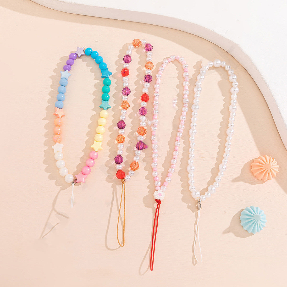 Colorful Pearl Acrylic Star Crystal Mobile Phone – Jewelry Gift Ideas — 1