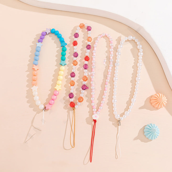 Colorful Pearl Acrylic Star Crystal Mobile Phone – Jewelry Gift Ideas — 1