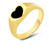 Women's Black Love Niche Design Ring – Gifts for Her — 3