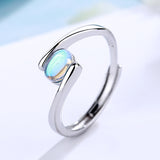 Temperament Spiral Pattern Blue Moonstone Ring Women – Gifts for Her — 4