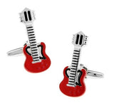 High Quality New French Style Red Guitar Cufflinks – Stylish Gifts — 1