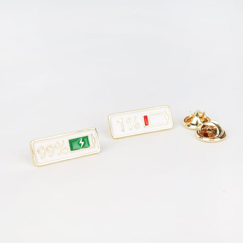 Cartoon Battery Small Brooch Metal Drip Accessories – Stylish Gifts — 2