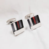 Stained Glass Square Cufflinks Business Shirt French – Surprise Gifts — 3