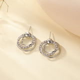 Fashion All-match Diamond Circle Ear Studs – Stylish Gifts — 3