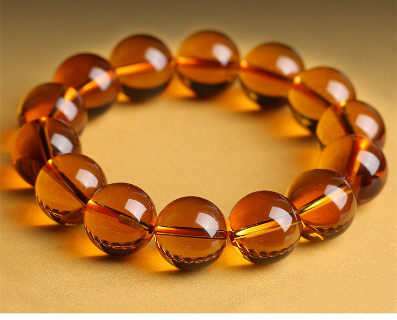Female Kumquat Yellow Pixiu Natural Crystal Bracelet – Gifts for Her — 1