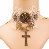 Steampunk Court Retro Gear Necklace, Skull – Jewelry Gift Ideas — 1