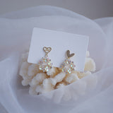 Flower Circle Asymmetric Love Earrings Women – Gifts for Couples — 5