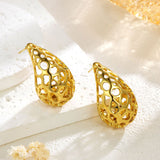 Fashion Leopard Hollow Stainless Steel Water Drop – Stylish Gifts — 4