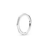 White Copper Plating Fashion Multilateral Ring – Stylish Gifts — 6