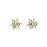 Aestheticism Snowflake Pearl Earrings Ins Female – Gifts for Her — 2