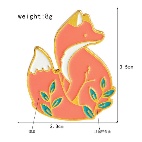 Creative Cute Animal Red Fox Enamel Alloy Brooch – Jewelry Gift Ideas — 2