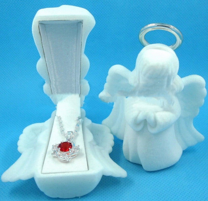 Little Angel Necklace Box Flannel Jewelry – Jewelry Gift Ideas — 1