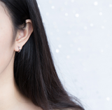 Round earrings, short flower – Everyday Gifts — 2