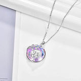 Fashion Purple Crystal Cat Necklace For Women – Jewelry Gift Ideas — 5