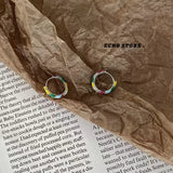 Colored Drip Glaze Enamel Round Ring Earrings – Meaningful Gifts — 5