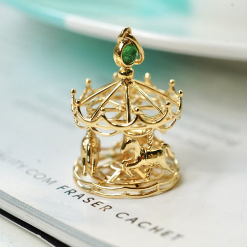 Carousel Pendant Necklace Women's 18-karat Plated – Jewelry Gift Ideas — 2