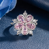 Exaggerated Plum Blossom Ring Flower Ring Female – Gifts for Her — 5