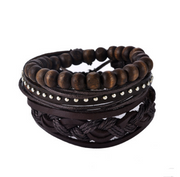 Leather Bracelet Men Multilayer Bead Bracelet – Jewelry Gift Ideas — 4