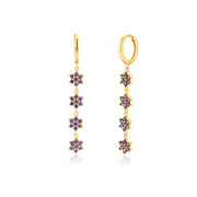 Fashion Sterling Silver Earrings Diamond Flower – Stylish Gifts — 6
