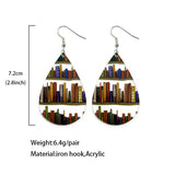 Classic Droplet Splice Bookcase Acrylic Earrings – Stylish Gifts — 4