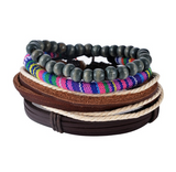 Leather Bracelet Men Multilayer Bead Bracelet – Jewelry Gift Ideas — 13